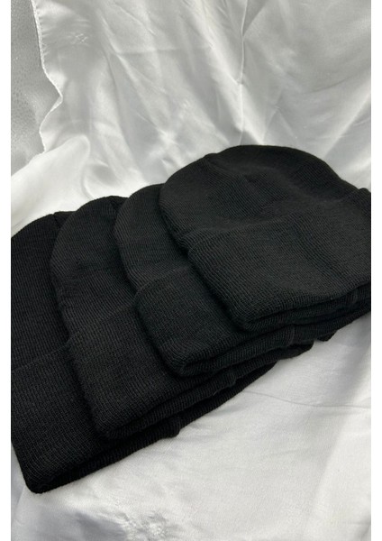 4 Adet Unisex Erkek Kadın Esnek Rahat Kullanım Kışlık Rüzgar Geçirmez Siyah Bere fırsatları