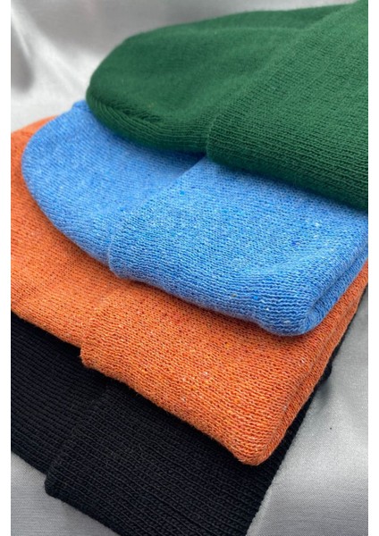 Unisex Düz Basic Katlamalı Kışlık Yerli 4'lü Bere Takımı fiyatları