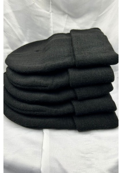 5 Adet Unisex Erkek Kadın Esnek Rahat Kullanım Kışlık Rüzgar Geçirmez 5'li Siyah Bere fiyatları