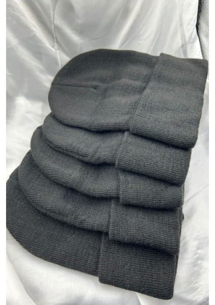 5 Adet Unisex Erkek Kadın Esnek Rahat Kullanım Kışlık Rüzgar Geçirmez 5'li Siyah Bere modelleri