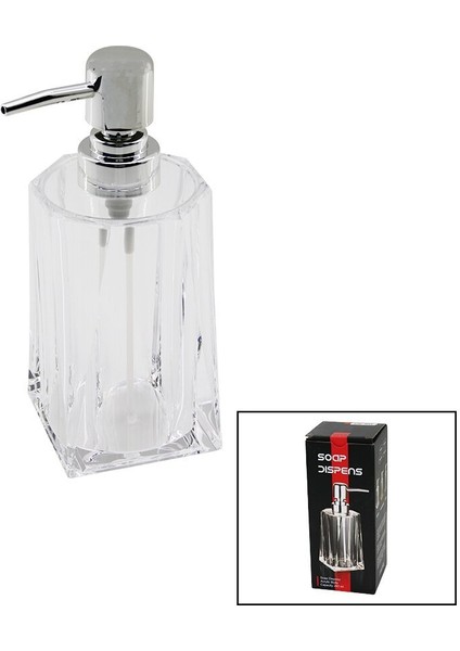 280ML - Uzun Şeffaf - Mika Kristal Sıvı Sabunluk