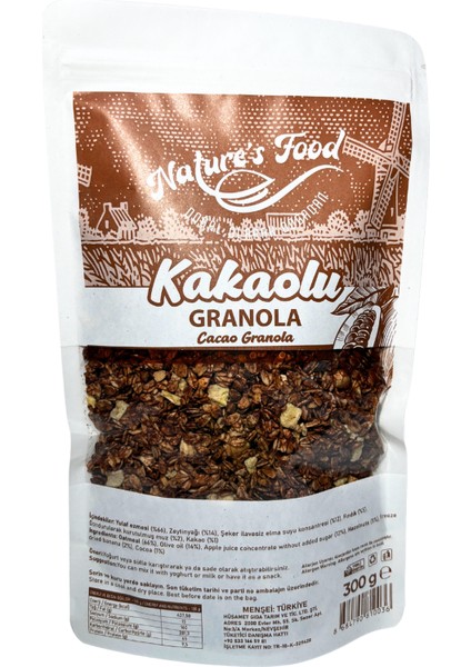 Kakaolu Granola 300GR Katkısız Koruyucusuz 1. Kalite Ürünlerden Hazırlanmış Doğal Içerik. modelleri