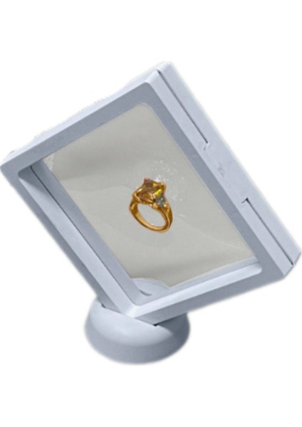 Saklama Takı Kutusu Güvenli Şeffaf Film Çerçeveli Geniş Boyutlu 11 cm x 11 cm Standlı 3D Saklama Kutusu modelleri