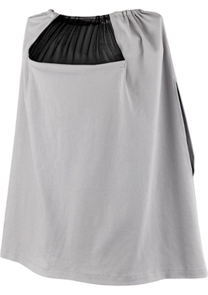 Babyjem Tül Pencereli Emzirme Önlüğü 735 Gri