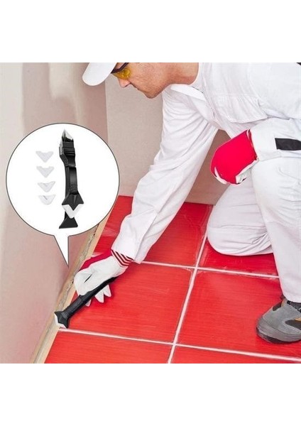 Alpotekno® 3 Ü 1 Arada Fayans Derz Silikon Kazıyıcı Sıyırıcı ve Uygulayıcı Aparat indirimleri