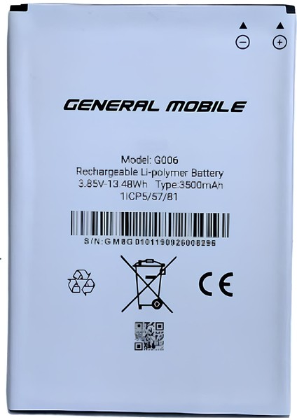 General Mobile Genaral Mobile Gm 8 Go Batarya Pil