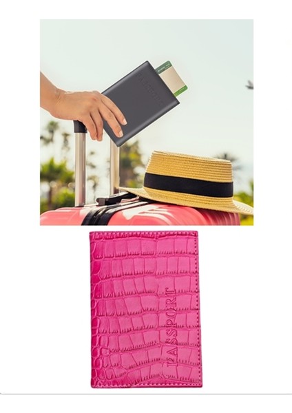 Pasaport Kılıfı - Pasaport Cüzdanı - Pasaport Koruma Kabı - Pasaport Koruyucu - Pasaportluk - Travel Wallet 1 Adet