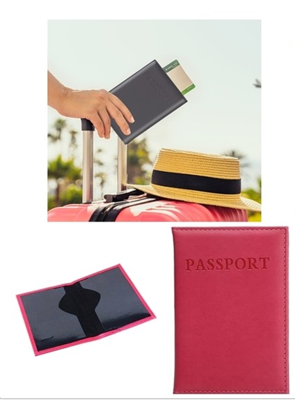 Pasaport Kılıfı - Pasaport Cüzdanı - Pasaport Koruma Kabı - Pasaport Koruyucu - Pasaportluk - Travel Wallet 1 Adet