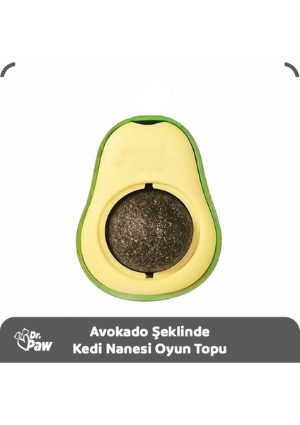 Avokado Şeklinde Kedi Nanesi Oyun Topu | Kediler Için Eğlenceli Otlu Oyuncak