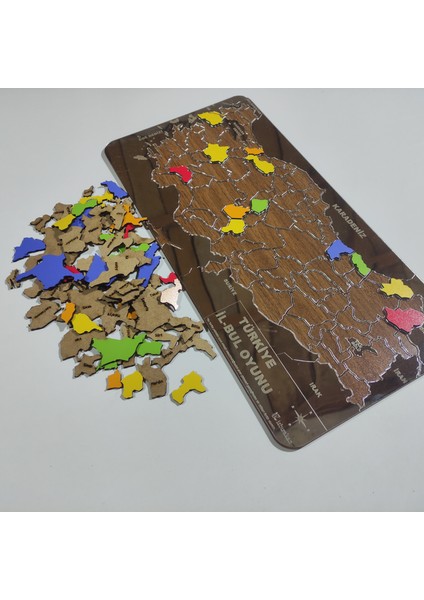 Türkiye Il-Bul Puzzle Yapboz Oyunu Gümüş Renk Mobil Uygulama Destekli modelleri