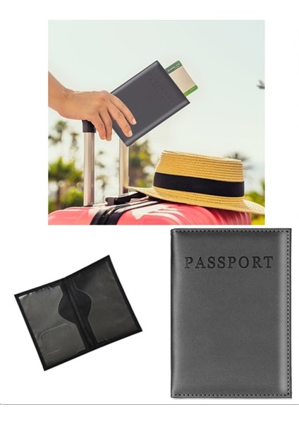 Pasaport Kılıfı - Pasaport Cüzdanı - Pasaport Koruma Kabı - Pasaport Koruyucu - Pasaportluk - Travel Wallet 1 Adet