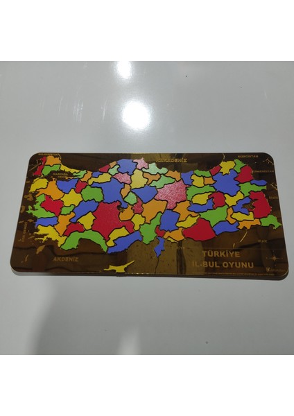 Türkiye Il-Bul Puzzle Yapboz Oyunu Altın Renk Mobil Uygulama Destekli modelleri