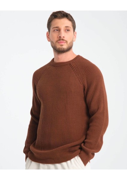 Bafatex Bisiklet Yaka Triko Kazak Kahverengi modelleri