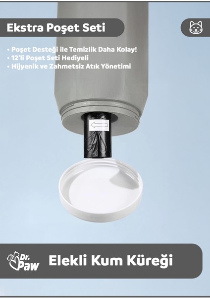 Elekli Kedi Kum Küreği