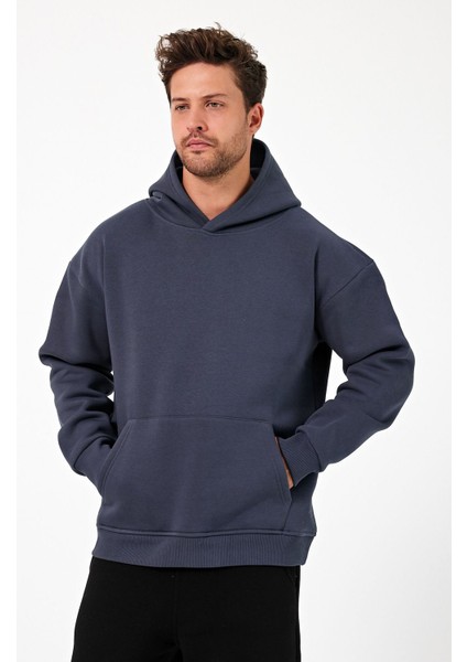 Bafatex Erkek Oversize 3 Iplik Kapşonlu Sweatshirt indirimleri