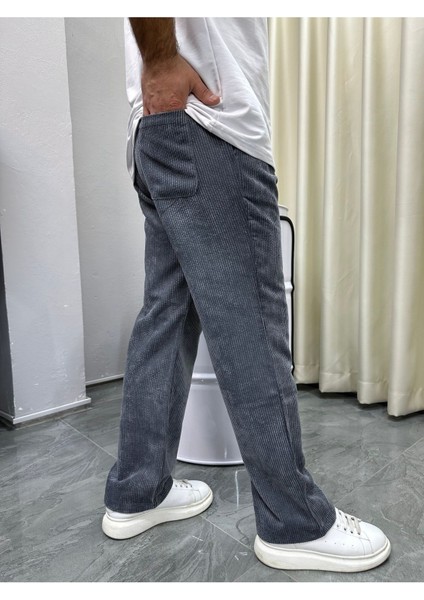 Bafatex Erkek Pileli Baggy Kalıp Pantolon Taş Gri fiyatları