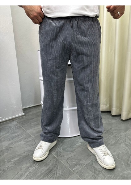 Bafatex Erkek Pileli Baggy Kalıp Pantolon Taş Gri modelleri