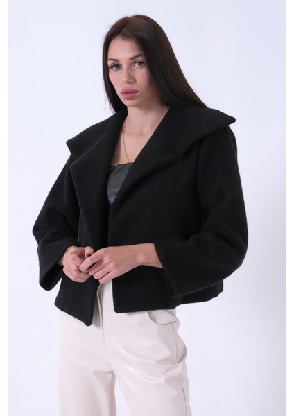 Siyah Peluş Şal Yaka Kapamasız Ceket 0105139.01 fiyatları