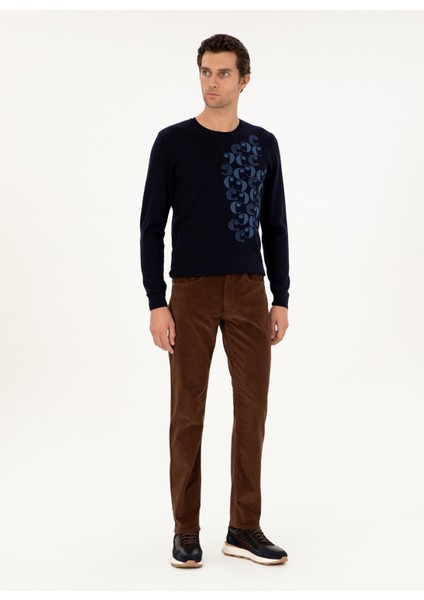 Normal Bel Normal Paça Straight Kahve Erkek Pantolon Carmın modelleri