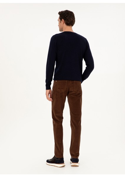 Normal Bel Normal Paça Straight Kahve Erkek Pantolon Carmın fırsatları