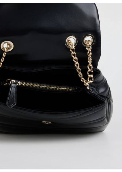 Siyah Kadın 17X9X23 cm Omuz Çantası VBS8DN10 indirimleri