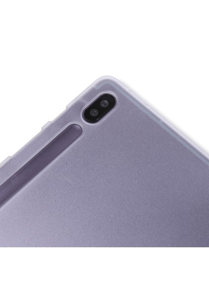 Samsung Galaxy Tab S8 Için Ipek Doku Pu Deri Üç Katlı Stand si Tablet Kılıfı (Yurt Dışından)