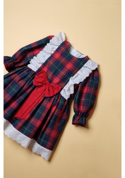 Kız Çocuk Kırmızı Ekoseli Elbise, Kız Çocuk Yılbaşı Elbise fırsatları