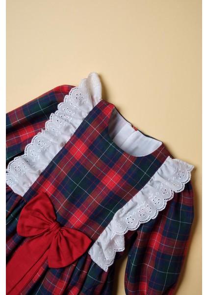 Kız Çocuk Kırmızı Ekoseli Elbise, Kız Çocuk Yılbaşı Elbise indirimleri