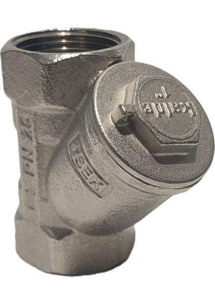 1" Sarı / Krom Pislik Tutucu Su Filtresi DN25 - Threaded Strainer