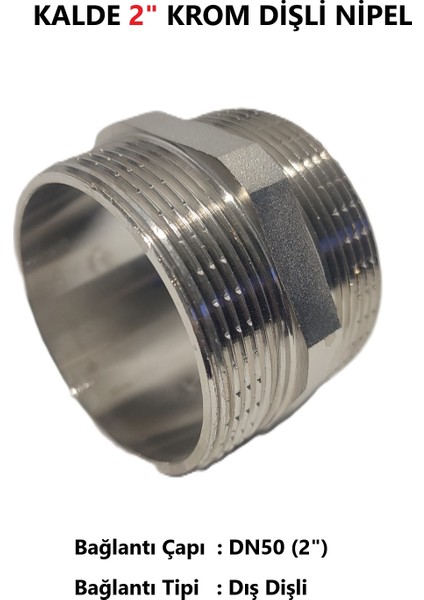 2" Sarı / Krom Dişli Nipel DN50 - Chrome Nipple