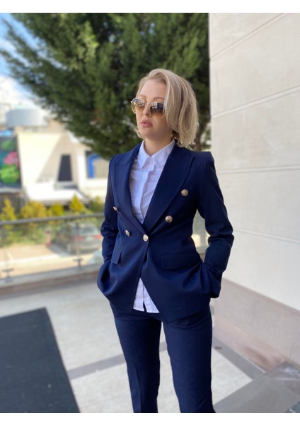 Lacivert Blazer Ceket