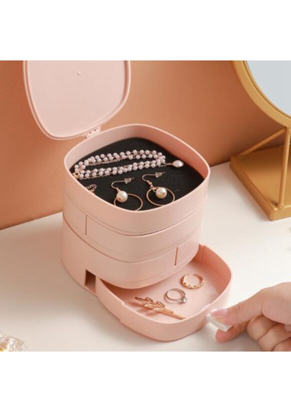 Kadın Takı Saklama Kutusu Kolye Küpe Durumda Doğum Günü Hediyeleri, Beyaz (Yurt Dışından) modelleri