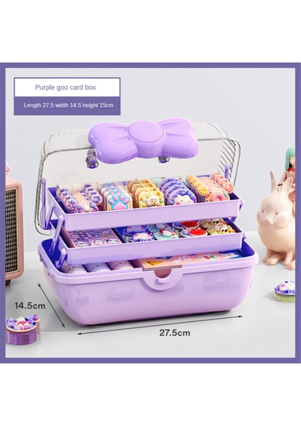 Çocuk Saç Aksesuarları Için Saklama Kutuları Kolyeler Saç Bantları Saç Tokaları ve Fiyonklar Katlanabilir Masaüstü Toz Geçirmez Depolama-B (Yurt Dışından) fiyatları