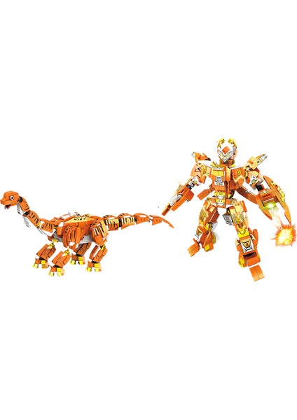 çocuk Mikro Yapı Taşı Montaj Oyuncakları, Çocuğun Dinozor Dönüştürme Robotu, Dinozor Modeli Dıy (Yurt Dışından)
