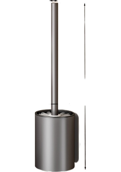 Tuvalet Fırçası Seti Banyo Tuvalet Temizleme Fırçası Boşluk Alüminyum Deliksiz Ev Iz Uzun Sap Fırça Rafı (Yurt Dışından)