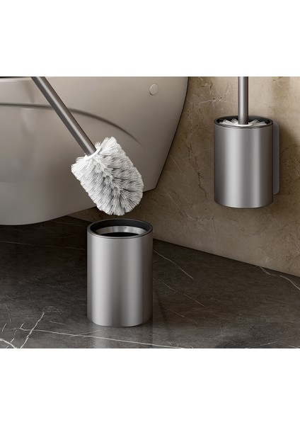 Tuvalet Fırçası Seti Banyo Tuvalet Temizleme Fırçası Boşluk Alüminyum Deliksiz Ev Iz Uzun Sap Fırça Rafı (Yurt Dışından) modelleri