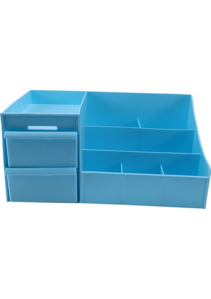 Plastik Saklama Kutusu Makyaj Çekmecesi Saklama Kutusu Kozmetik Kutusu Mavi (Yurt Dışından) fiyatları