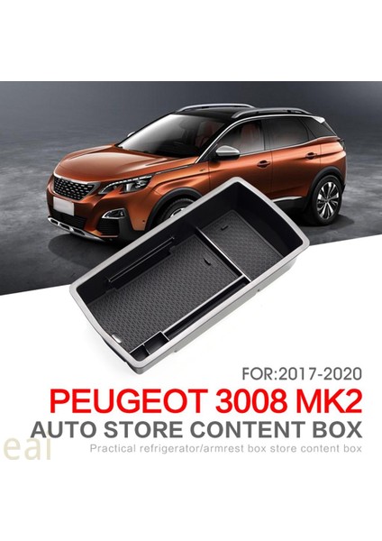 Araba Merkezi Konsol Organizatör Saklama Kutusu Iç Aksesuarları Kol Dayama Saklama Kutusu 3008 4008 5008 2017-2020 (Yurt Dışından) indirimleri
