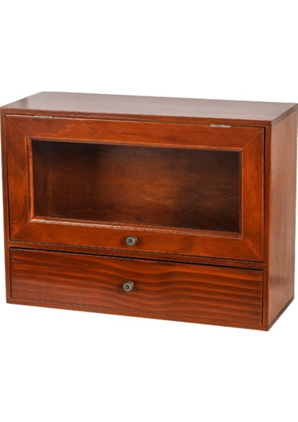 Saklama Kutusu Şifonyer Toz Geçirmez Çevirme Ahşap Antika Dolap Çay Seti (Yurt Dışından)