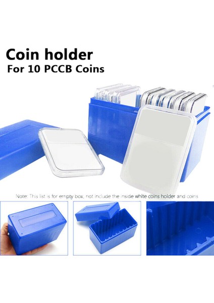3x Kare Plastik 10 Para Saklama Kutusu Kasa Pccb'ye Uygun (Yurt Dışından) fiyatları