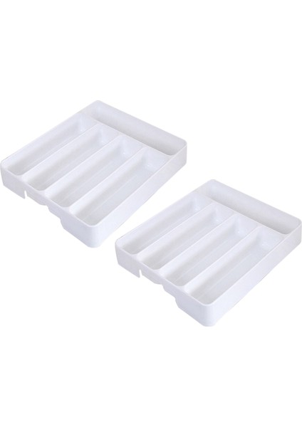 Çekmece Ay Kaşık Çatal Bıçak Ayırma Bitirme Saklama Kutusu Beyaz (Yurt Dışından)