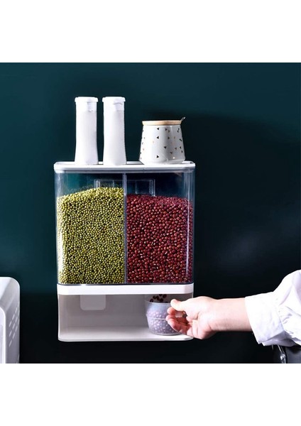 Duvara Monte Kuru Gıda Dispenseri, Şeffaf Plastik, Kuru Gıda Dispenseri, Kuru Gıda Meyve Saklama KUTUSU-1500ML (Yurt Dışından) indirimleri