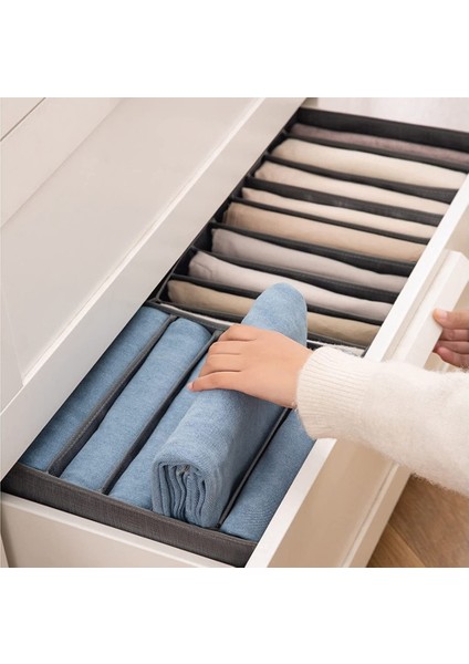 3 Parça Dolap Düzenleyici, Saklama Kutuları, Kot Düzenleyici, Istiflenebilir Saklama Kutusu, Çekmeceli Dolap Için Gri Saklama Kutusu, A (Yurt Dışından) fiyatları