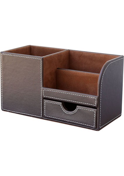 1 Adet Masa Saklama Kutusu Kalem/kurşun Kalem, Cep Telefonu Tutucu (Kahverengi-Pazen) (Yurt Dışından) fiyatları