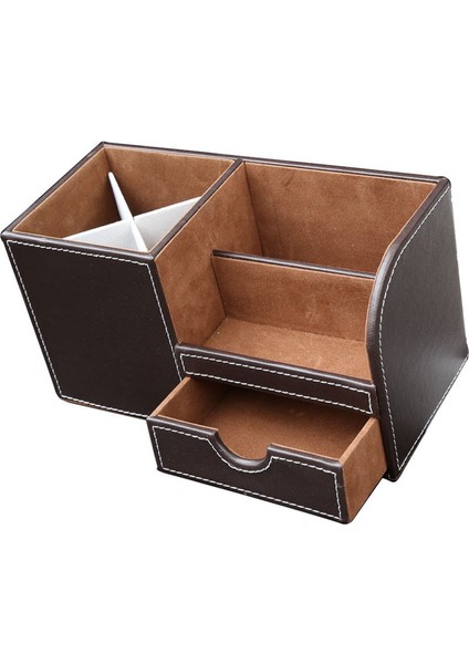 1 Adet Masa Saklama Kutusu Kalem/kurşun Kalem, Cep Telefonu Tutucu (Kahverengi-Pazen) (Yurt Dışından) modelleri