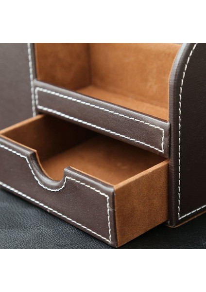 1 Adet Masa Saklama Kutusu Kalem/kurşun Kalem, Cep Telefonu Tutucu (Kahverengi-Pazen) (Yurt Dışından) fırsatları