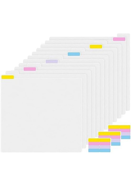 12 Parça 31 x 32 cm Kağıt Saklama Düzenleyici ve Saklama Kutusu Bölücüler Için Dizin Etiketleri (Yurt Dışından)