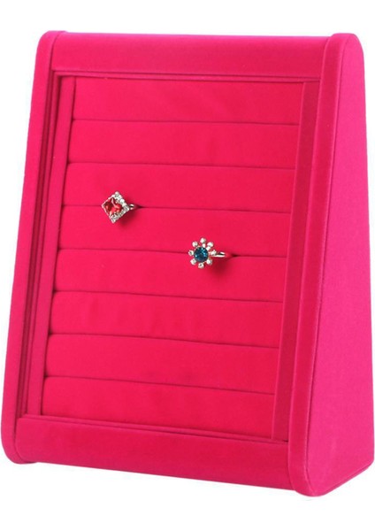 Kadife Yüzük Takı Ekranı Sh Küpe Saklama Kutusu Kutusu, Gül Kırmızısı (Yurt Dışından) fiyatları