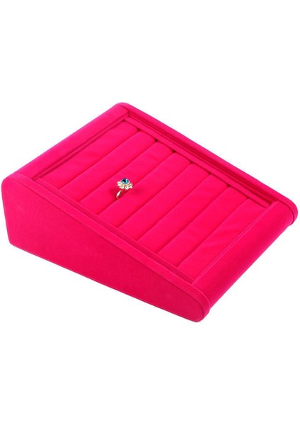 Kadife Yüzük Takı Ekranı Sh Küpe Saklama Kutusu Kutusu, Gül Kırmızısı (Yurt Dışından) modelleri