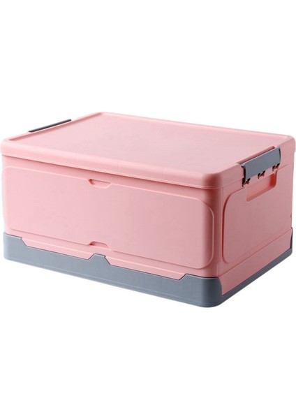 Pembe Katlanır Saklama Kutusu Araba Organizatör Kutuları Ev Odası Plastik Kutu - L (Yurt Dışından)